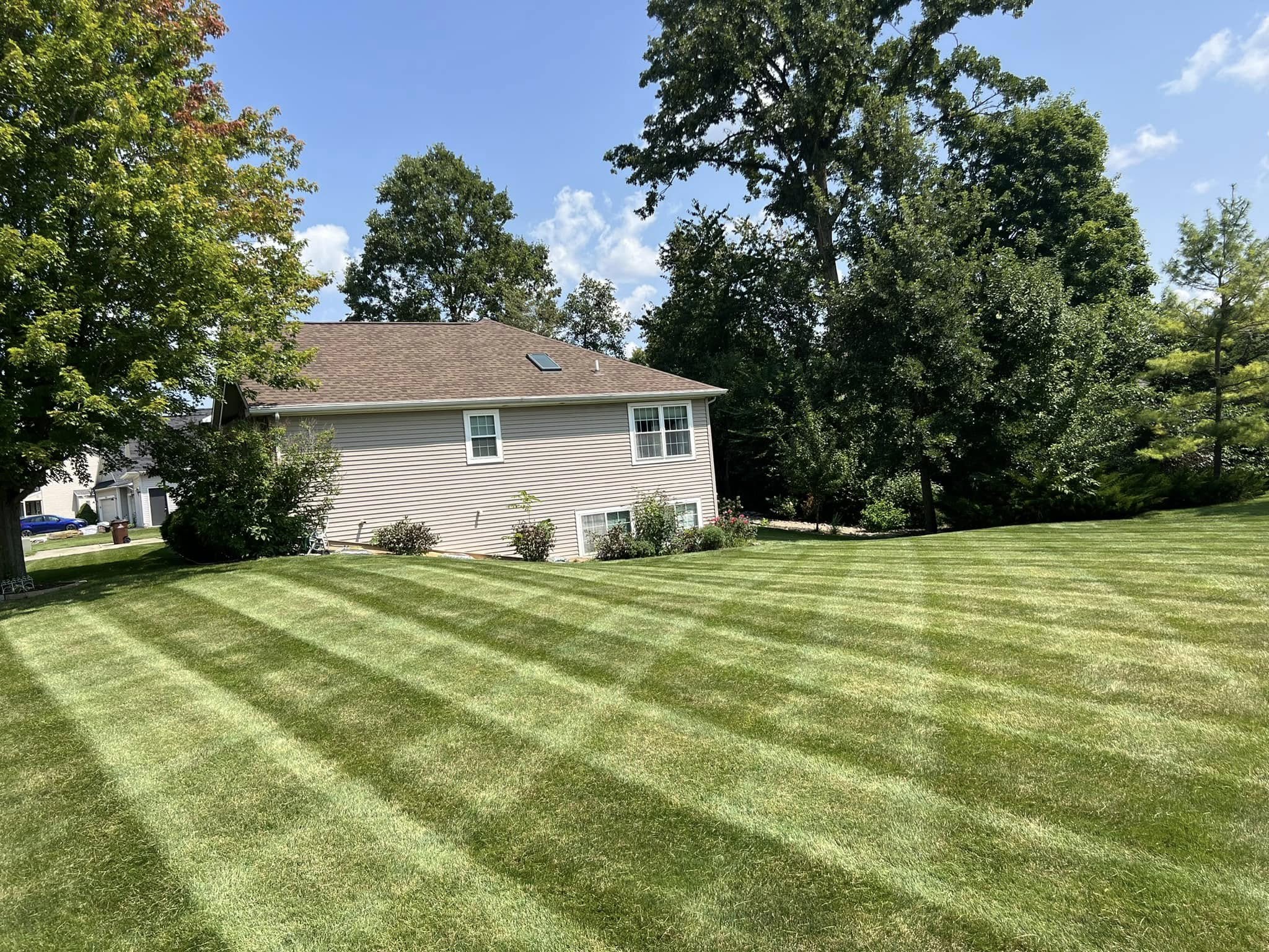 Beautiful lawn landscape